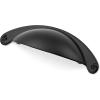 imageRavinte 15 Pack 3quot Drawer Pulls Flat Black Cabinet Cup Pulls Kitchen Hardware Cabinet Handles Drawer Handles Knobs 3 inch Hole Center3