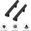 imageRavinte 15 Pack 638 inch Cabinet Pulls Brushed Nickel Stainless Steel Kitchen Cupboard Handles Cabinet Handles 4 inch Hole CenterMatte Black