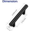 imageRavinte 15 Pack 638 inch Cabinet Pulls Brushed Nickel Stainless Steel Kitchen Cupboard Handles Cabinet Handles 4 inch Hole CenterMatte Black