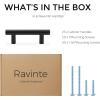 imageRavinte 15 Pack 638 inch Cabinet Pulls Brushed Nickel Stainless Steel Kitchen Cupboard Handles Cabinet Handles 4 inch Hole CenterMatte Black
