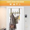 imageRavinte 2 Pack Over The Door Hanger with 10 Coat Hooks for Hanging Clothes Towels Accessories Wallets Blankets etc Heavy Duty Iron Gray Stainless SteelBronze