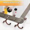 imageRavinte 2 Pack Over The Door Hanger with 10 Coat Hooks for Hanging Clothes Towels Accessories Wallets Blankets etc Heavy Duty Iron Gray Stainless SteelRed Copper