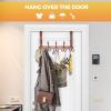 imageRavinte 2 Pack Over The Door Hanger with 10 Coat Hooks for Hanging Clothes Towels Accessories Wallets Blankets etc Heavy Duty Iron Gray Stainless SteelRed Copper