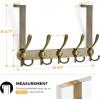 imageRavinte 2 Pack Over The Door Hanger with 10 Coat Hooks for Hanging Clothes Towels Accessories Wallets Blankets etc Heavy Duty Iron Gray Stainless SteelBronze
