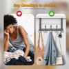 imageRavinte 2 Pack Over The Door Hanger with 10 Coat Hooks for Hanging Clothes Towels Accessories Wallets Blankets etc Heavy Duty Iron Gray Stainless SteelIron Gray