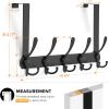 imageRavinte 2 Pack Over The Door Hanger with 10 Coat Hooks for Hanging Clothes Towels Accessories Wallets Blankets etc Heavy Duty Iron Gray Stainless SteelBlack