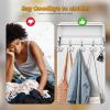 imageRavinte 2 Pack Over The Door Hanger with 10 Coat Hooks for Hanging Clothes Towels Accessories Wallets Blankets etc Heavy Duty Iron Gray Stainless SteelSilver