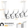imageRavinte 2 Pack Over The Door Hanger with 10 Coat Hooks for Hanging Clothes Towels Accessories Wallets Blankets etc Heavy Duty Iron Gray Stainless SteelSilver