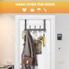 imageRavinte 2 Pack Over The Door Hanger with 10 Coat Hooks for Hanging Clothes Towels Accessories Wallets Blankets etc Heavy Duty Iron Gray Stainless SteelIron Gray