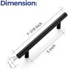 imageRavinte 24 Pack 738 inch Cabinet Pulls Brushed Nickel Stainless Steel Kitchen Cupboard Handles Cabinet Handles 5 inch Hole CenterBlack