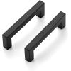imageRavinte 55 Pack Square 334 Inch Cabinet Handles Matte Black Pulls for Kitchen Cabinets and DrawersBlack