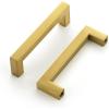 imageRavinte 55 Pack Square 334 Inch Cabinet Handles Matte Black Pulls for Kitchen Cabinets and DrawersBrushed Brass