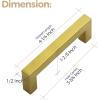 imageRavinte 55 Pack Square 334 Inch Cabinet Handles Matte Black Pulls for Kitchen Cabinets and DrawersBrushed Brass