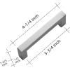 imageRavinte 55 Pack Square 334 Inch Cabinet Handles Matte Black Pulls for Kitchen Cabinets and DrawersSatin Nickel