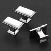 imageRavinte Brushed Nickel Cabinet Knobs 20 Pack Knobs for Cabinets and Drawers Rectangular Kitchen Cabinet Knobs Drawer Pulls and Knobs Silver Closet Door KnobsPolished Chrome