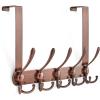imageRavinte 2 Pack Over The Door Hanger with 10 Coat Hooks for Hanging Clothes Towels Accessories Wallets Blankets etc Heavy Duty Iron Gray Stainless SteelRed Copper