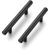 imageRavinte 24 Pack 638 inch Cabinet Pulls Matte Black Stainless Steel Kitchen Cupboard Handles Cabinet Handles 4 Hole Center