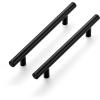 imageRavinte 24 Pack 738 inch Cabinet Pulls Brushed Nickel Stainless Steel Kitchen Cupboard Handles Cabinet Handles 5 inch Hole CenterBlack