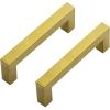 imageRavinte 55 Pack Square 334 Inch Cabinet Handles Matte Black Pulls for Kitchen Cabinets and DrawersBrushed Brass