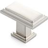 imageRavinte Brushed Nickel Cabinet Knobs 20 Pack Knobs for Cabinets and Drawers Rectangular Kitchen Cabinet Knobs Drawer Pulls and Knobs Silver Closet Door KnobsBrushed Nickel