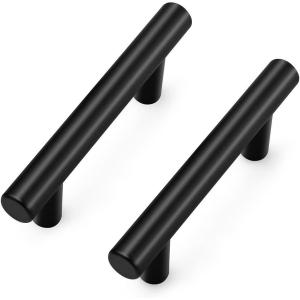 imageRavinte 15 Pack 638 inch Cabinet Pulls Brushed Nickel Stainless Steel Kitchen Cupboard Handles Cabinet Handles 4 inch Hole CenterMatte Black