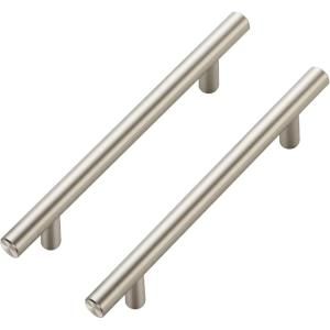 imageRavinte 24 Pack 738 inch Cabinet Pulls Brushed Nickel Stainless Steel Kitchen Cupboard Handles Cabinet Handles 5 inch Hole CenterSatin Nickel