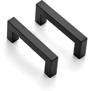 imageRavinte 35 Pack 3 Inch Kitchen Square Cabinet Handles Matte Black Cabinet Pulls Black Drawer Pulls Kitchen Cabinet Hardware Kitchen Handles