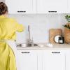 imageRavinte 10 Pack Cabinet Handles Oil Rubbed Bronze Cabinet Pulls 334 Inch Kitchen Curved Drawer Handles for Kitchen Cupboard Arch Pulls Square Foot Dresser Come with ScrewdriverMatte Black