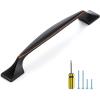 imageRavinte 10 Pack Cabinet Handles Oil Rubbed Bronze Cabinet Pulls 334 Inch Kitchen Curved Drawer Handles for Kitchen Cupboard Arch Pulls Square Foot Dresser Come with ScrewdriverOil Rubbed Bronze