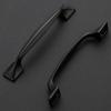 imageRavinte 10 Pack Cabinet Handles Oil Rubbed Bronze Cabinet Pulls 334 Inch Kitchen Curved Drawer Handles for Kitchen Cupboard Arch Pulls Square Foot Dresser Come with ScrewdriverMatte Black