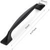imageRavinte 10 Pack Cabinet Handles Oil Rubbed Bronze Cabinet Pulls 334 Inch Kitchen Curved Drawer Handles for Kitchen Cupboard Arch Pulls Square Foot Dresser Come with ScrewdriverMatte Black