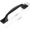 imageRavinte 10 Pack Cabinet Handles Oil Rubbed Bronze Cabinet Pulls 334 Inch Kitchen Curved Drawer Handles for Kitchen Cupboard Arch Pulls Square Foot Dresser Come with ScrewdriverMatte Black