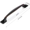 imageRavinte 10 Pack Cabinet Handles Oil Rubbed Bronze Cabinet Pulls 334 Inch Kitchen Curved Drawer Handles for Kitchen Cupboard Arch Pulls Square Foot Dresser Come with ScrewdriverOil Rubbed Bronze