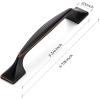 imageRavinte 10 Pack Cabinet Handles Oil Rubbed Bronze Cabinet Pulls 334 Inch Kitchen Curved Drawer Handles for Kitchen Cupboard Arch Pulls Square Foot Dresser Come with ScrewdriverOil Rubbed Bronze