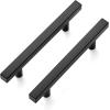 imageRavinte 30 Pack 6 Square Cabinet Pulls Matte Black Stainless Steel Kitchen Drawer Pulls Cabinet Handles 6Length 334 Hole CenterBlack