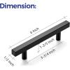 imageRavinte 30 Pack 6 Square Cabinet Pulls Matte Black Stainless Steel Kitchen Drawer Pulls Cabinet Handles 6Length 334 Hole CenterBlack