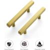 imageRavinte 30 Pack 6 Square Cabinet Pulls Matte Black Stainless Steel Kitchen Drawer Pulls Cabinet Handles 6Length 334 Hole CenterBrushed Brass