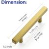 imageRavinte 30 Pack 6 Square Cabinet Pulls Matte Black Stainless Steel Kitchen Drawer Pulls Cabinet Handles 6Length 334 Hole CenterBrushed Brass