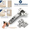 imageRavinte 60 Pack 30 Pairs European Kitchen Cabinet Hinges Soft Close Half Overlay Cabinet Door Hinges HeavyDuty Frameless Adjustable Concealed Cabinet Cup Hinge30