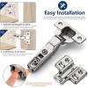 imageRavinte 60 Pack 30 Pairs European Kitchen Cabinet Hinges Soft Close Half Overlay Cabinet Door Hinges HeavyDuty Frameless Adjustable Concealed Cabinet Cup Hinge10