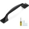 imageRavinte 10 Pack Cabinet Handles Oil Rubbed Bronze Cabinet Pulls 334 Inch Kitchen Curved Drawer Handles for Kitchen Cupboard Arch Pulls Square Foot Dresser Come with ScrewdriverMatte Black