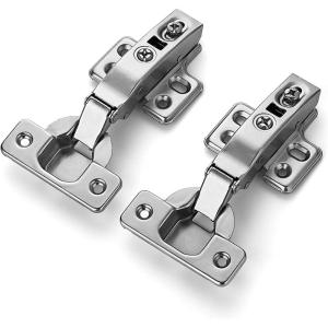 imageRavinte 60 Pack 30 Pairs European Kitchen Cabinet Hinges Soft Close Half Overlay Cabinet Door Hinges HeavyDuty Frameless Adjustable Concealed Cabinet Cup Hinge2