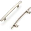 imageRavinte 10 Pack Cabinet Handles Brushed Nickel Cabinet Pulls Kitchen Cabinet HandlesCurved Drawer Pulls in 5316 Inch Length with 3 Inch Hole Center Arch Kitchen Cabinet HardwareBrushed Nickel