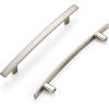 imageRavinte 10 Pack Cabinet Handles Brushed Nickel Cabinet Pulls Kitchen Cabinet HandlesCurved Drawer Pulls in 5316 Inch Length with 3 Inch Hole Center Arch Kitchen Cabinet HardwareBrushed Nickel