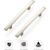 imageRavinte 10 Pack Cabinet Handles Brushed Nickel Cabinet Pulls Kitchen Cabinet HandlesCurved Drawer Pulls in 5316 Inch Length with 3 Inch Hole Center Arch Kitchen Cabinet HardwareBrushed Nickel