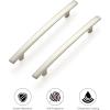 imageRavinte 10 Pack Cabinet Handles Brushed Nickel Cabinet Pulls Kitchen Cabinet HandlesCurved Drawer Pulls in 5316 Inch Length with 3 Inch Hole Center Arch Kitchen Cabinet HardwareBrushed Nickel