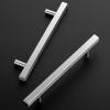 imageRavinte 30 Pack 3 Inch Cabinet Pulls Brushed Nickel Sqaure Kitchen Cabinet Handles Silver Cabinet Hardware Stainless Steel Drawer Pulls 5 Inch Overall Length with Mounting TemplateBrushed Nickel