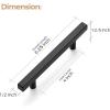 imageRavinte 30 Pack 3 Inch Cabinet Pulls Brushed Nickel Sqaure Kitchen Cabinet Handles Silver Cabinet Hardware Stainless Steel Drawer Pulls 5 Inch Overall Length with Mounting TemplateBlack