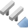 imageRavinte 30 Pack 3 Inch Cabinet Pulls Brushed Nickel Sqaure Kitchen Cabinet Handles Silver Cabinet Hardware Stainless Steel Drawer Pulls 5 Inch Overall Length with Mounting TemplateBrushed Nickel