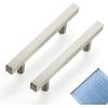imageRavinte 30 Pack 3 Inch Cabinet Pulls Brushed Nickel Sqaure Kitchen Cabinet Handles Silver Cabinet Hardware Stainless Steel Drawer Pulls 5 Inch Overall Length with Mounting TemplateBrushed Nickel
